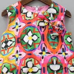 Best Abstract Printed Dress With Shaded Frills Dresses & Sets | Dresses