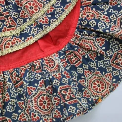 Discount Ajrakh Printed Layered Top With Lehenga Ethnic Wear | Lehengas & Ghagras
