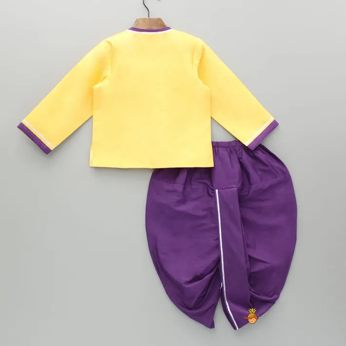 Best Angarkha Styled Front Embroidered Kurta And Dhoti BOY Indian Ethnic Wear | Ethnic Sets