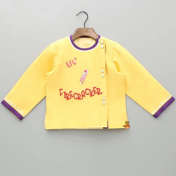 Best Angarkha Styled Front Embroidered Kurta And Dhoti BOY Indian Ethnic Wear | Ethnic Sets