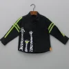 Online Animal Embroidered Black Shirt BOY Shirts & Tees