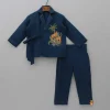 Discount Animal Embroidered Front Overlap Shirt With Tie-Ups And Pant Dresses & Sets | Sets
