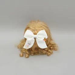 Discount Animal Embroidered Off White Bowie Hair Clip Hair Accessories | Hair Clips
