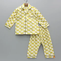 Sale Animal Printed Off White Cotton Sleepwear BOY Sleep Wear | Sleepwear