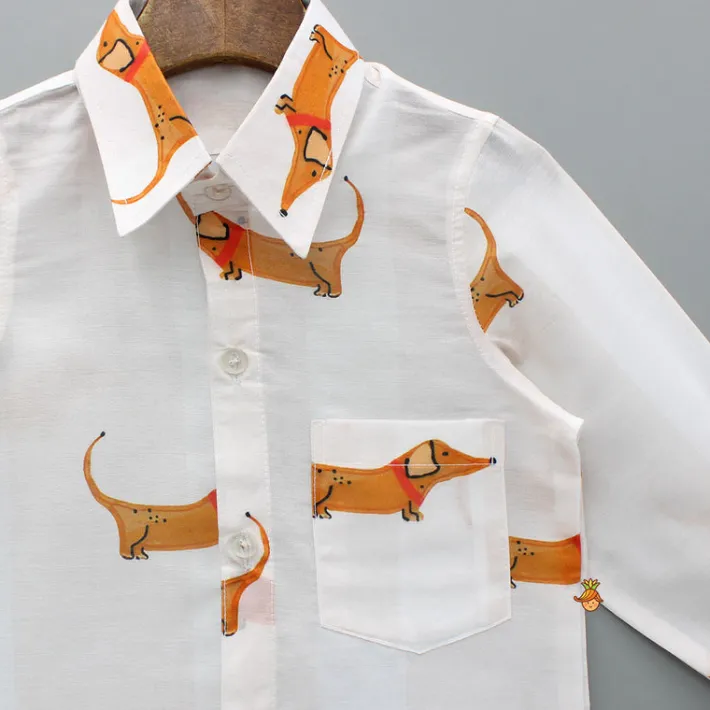 Best Animal Printed White Shirt BOY Shirts & Tees