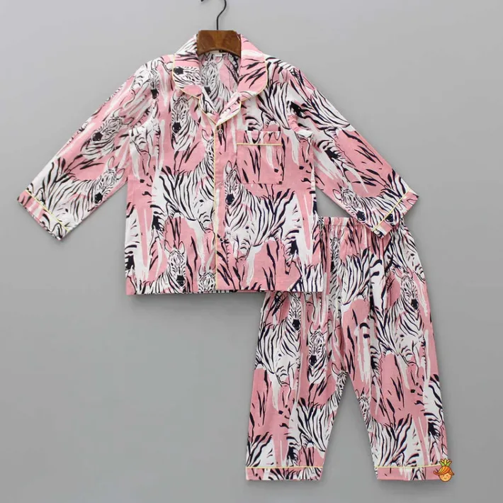 Online Animal-Printed Notched Collar Sleepwear BOY Sleep Wear | Sleepwear