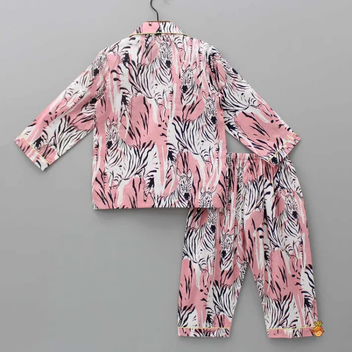 Online Animal-Printed Notched Collar Sleepwear BOY Sleep Wear | Sleepwear