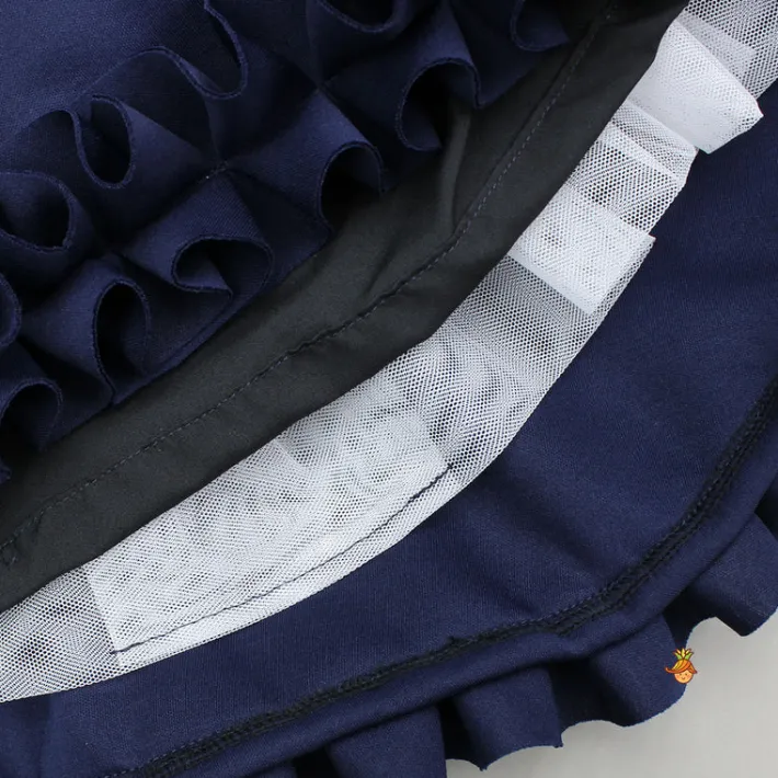 New Artificial Flowers Embellished Ruffle Detailed Dress Dresses & Sets | Dresses