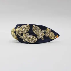 Hot Artificial Stones Embroidered Hairband Hair Accessories | Hair Bands