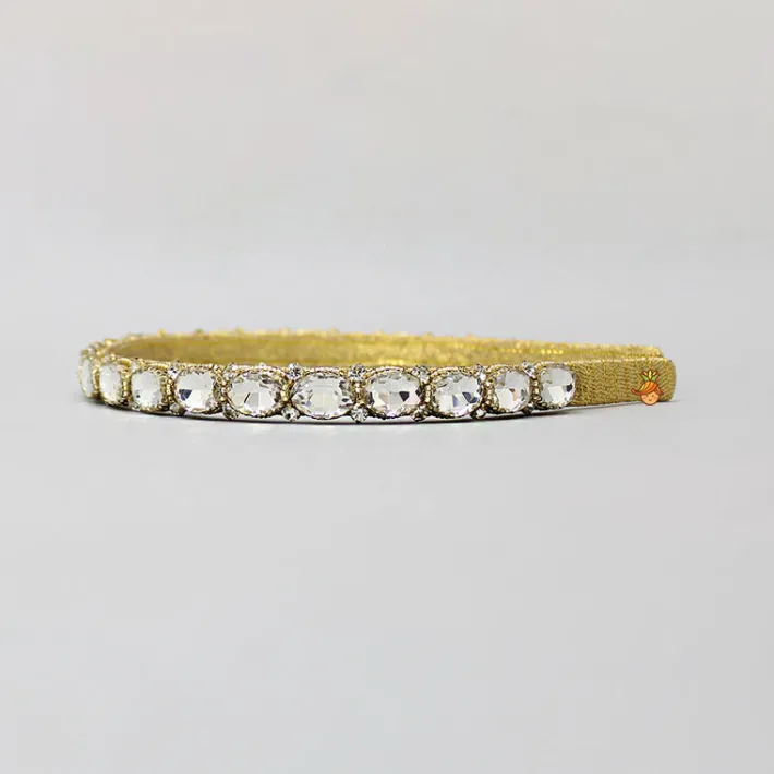 New Artificial White Stones Embroidered Hairband Hair Accessories | Hair Bands