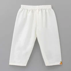 Fashion Attached Flap Patch Pocket Green Kurta And Off White Pyjama BOY Indian Ethnic Wear | Ethnic Sets