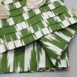 Fashion Back Criss Cross Knotted Green Top And Lehenga With Matching Dupatta Ethnic Wear | Lehengas & Ghagras