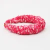 Sale Bandhani Printed Fuchsia Pink Pleated Hair Band Hair Accessories | Hair Bands
