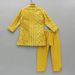 Online Bandhani Printed Mustard Kurta And Pyjama BOY Indian Ethnic Wear | Ethnic Sets
