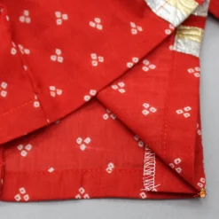 Best Bandhani Printed Red Top With Lehenga And Matching Booties With Head Band Ethnic Wear | Lehengas & Ghagras
