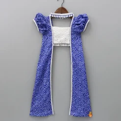 Clearance Bandhani Printed Stylish Blue Top And Sharara Ethnic Wear | Palazzos & Shararas