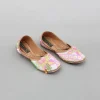 Fashion Bead And Floral Thread-Embroidered Jutti Shoes