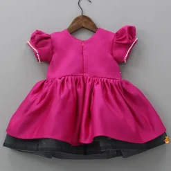 Outlet Bead And Sequin Embroidered Floral Patch Work Hot Pink Dress Dresses & Sets | Dresses