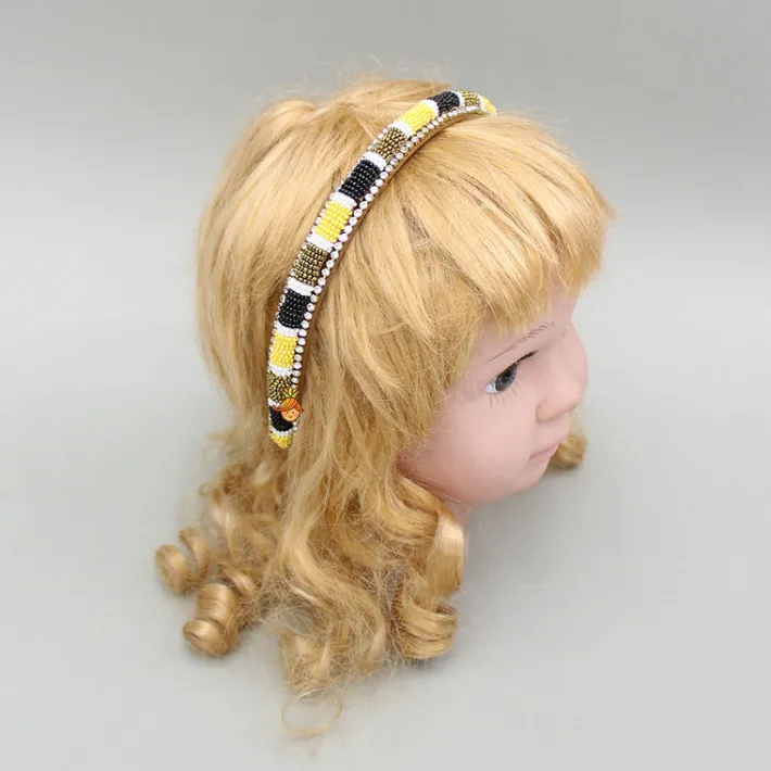 Fashion Bead And Studded Embroidered Hairband Hair Accessories | Hair Bands
