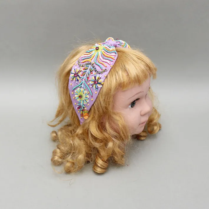 Outlet Beaded Hand Embroidery Hairband Hair Accessories | Hair Bands