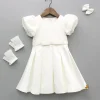Hot Beaded Puff Sleeve Sequin Dress With Matching Bow Hair Clip And Gloves Dresses & Sets | Dresses