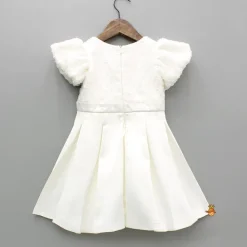 Hot Beaded Puff Sleeve Sequin Dress With Matching Bow Hair Clip And Gloves Dresses & Sets | Dresses