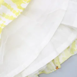 Outlet Beaded Yellow Top And Shibori Printed Lehenga With Ruffle Dupatta Twinning Sets | Ethnic Wear