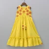 Best Beads Embroidered Ruffled Hem Yellow Kurti Ethnic Wear | Kurtis & Jumpsuits