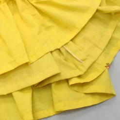 Best Beads Embroidered Ruffled Hem Yellow Kurti Ethnic Wear | Kurtis & Jumpsuits