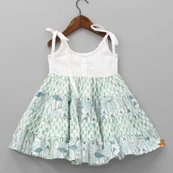 Clearance Beads Hand Embroidered Yoke Tie Up Straps Dress Twinning Sets | Dresses & Sets