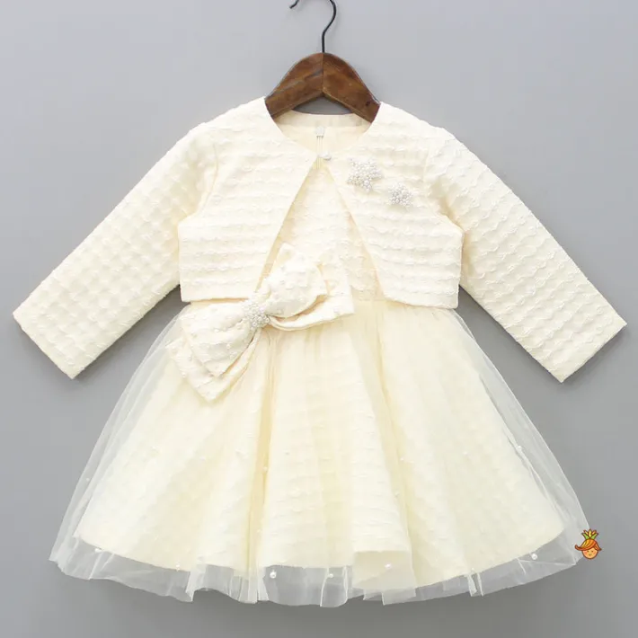Discount Beautiful Cream Bowie Dress With Jacket And Matching Head Band With Booties Dresses & Sets | Dresses