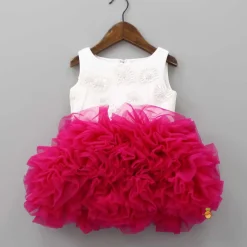 Fashion Beautiful Cut Dana And Sequins Work Ruffled Dual Tone Scuba Dress Dresses & Sets | Dresses