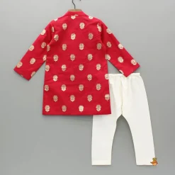 Online Beautiful Embroidered Ethnic Red Kurta With Pyjama BOY Indian Ethnic Wear | Ethnic Sets