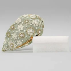 Online Beautiful Embroidered Green Hair Band Hair Accessories | Hair Bands