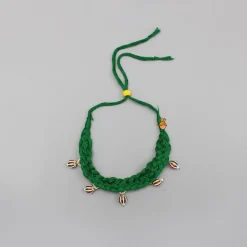 New Beautiful Green Embellished Choker Necklace And Earrings Jewellery