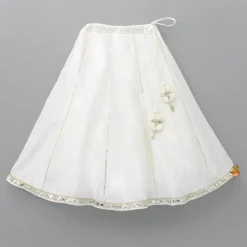Outlet Beautiful Handcrafted Sleeveless Top And Lehenga With Matching Organza Dupatta Ethnic Wear | Lehengas & Ghagras
