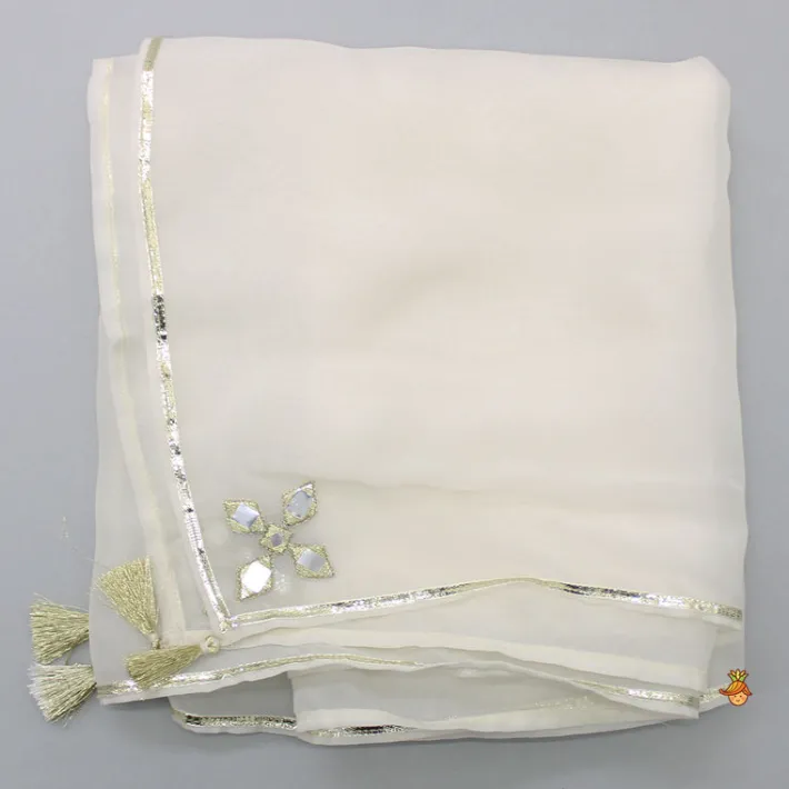 Outlet Beautiful Handcrafted Sleeveless Top And Lehenga With Matching Organza Dupatta Ethnic Wear | Lehengas & Ghagras