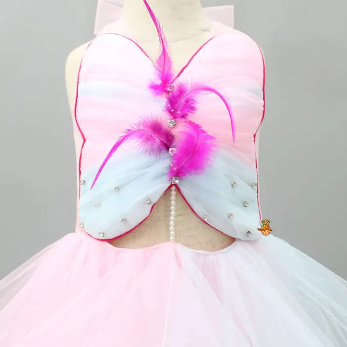 Clearance Beautiful High Low Butterfly Halter Neck Dress Dresses & Sets | Dresses