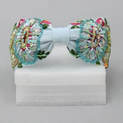 Outlet Beautiful Intricate Embroidered Blue Hair Band Hair Accessories | Hair Bands
