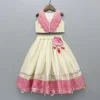 Clearance Beige Embroidered Top And Lehenga With Pouch Ethnic Wear | Lehengas & Ghagras