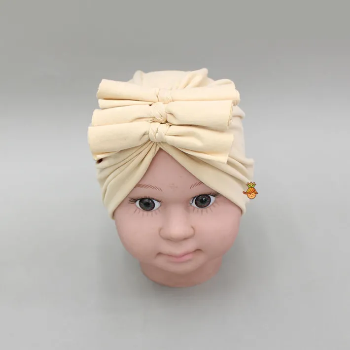 Clearance Beige Head Band With Knotted Bows Hair Accessories | Head Bands