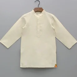 New Beige Kurta With Embroidered Jacket And Pant BOY Indian Ethnic Wear | Ethnic Sets