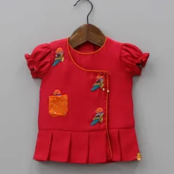 Best Bird Embroidered Red Top And Bloomer Baby Essentials | Infant Clothing