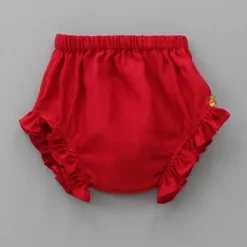 Best Bird Embroidered Red Top And Bloomer Baby Essentials | Infant Clothing