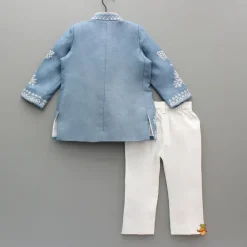 New Bird Embroidered Sherwani And Pant BOY Indian Ethnic Wear | Sherwani Sets