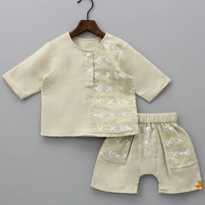 Hot Bird Embroidered Top And Shorts BOY Baby Essentials | Infant Clothing