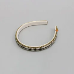 Fashion Black And White Artificial Stones Embellished Hairband Hair Accessories | Hair Bands