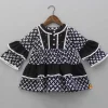 Fashion Black And White Layered Sleeves Kurti Twinning Sets | Ethnic Wear