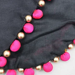 New Black Chanderi Embroidered Top And Palazzo With Dupatta Ethnic Wear | Palazzos & Shararas
