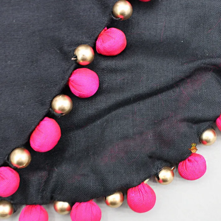 New Black Chanderi Embroidered Top And Palazzo With Dupatta Ethnic Wear | Palazzos & Shararas